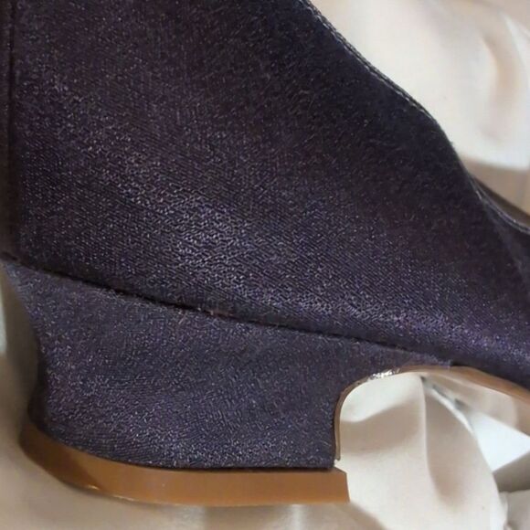 Vintage Satin‎ Elegant Purple Bridesmaid Prom Women's Kitten Heels Size 9 - Picture 9 of 9